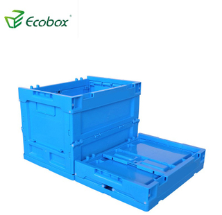Ecobox caixa dobrável estilo caixa sólida cesta de caixas de plástico