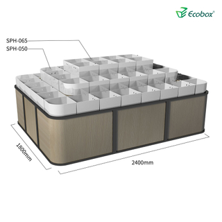 Prateleira da série ecobox g004 com caixas a granel ecobox displays de alimentos a granel de supermercado